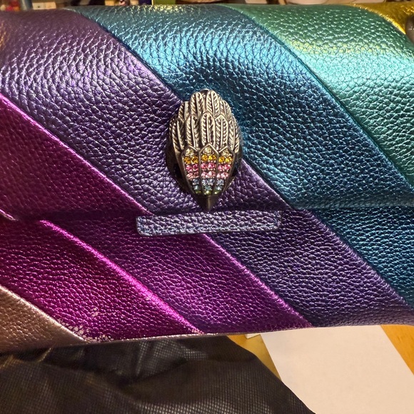 Kurt Geiger multicolor metallic rainbow quilted shoulder bag - Picture 2 of 10